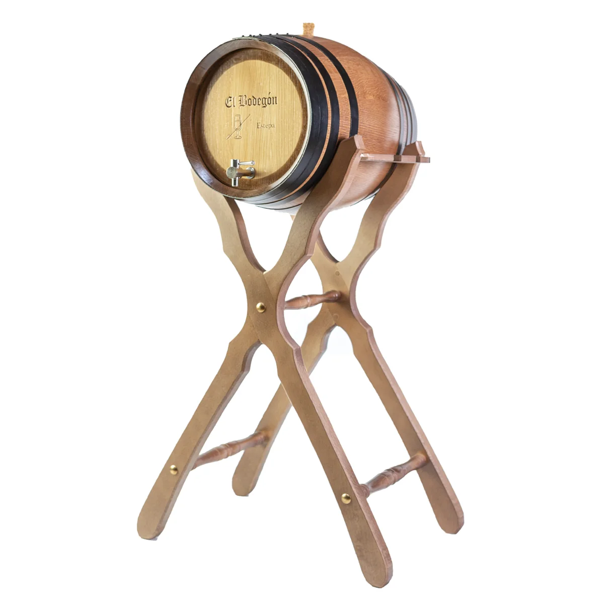 Barril de roble pie alto para servir vino